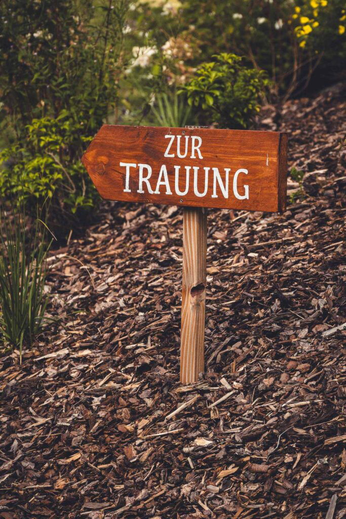 Hui Waeller Trauung Schild