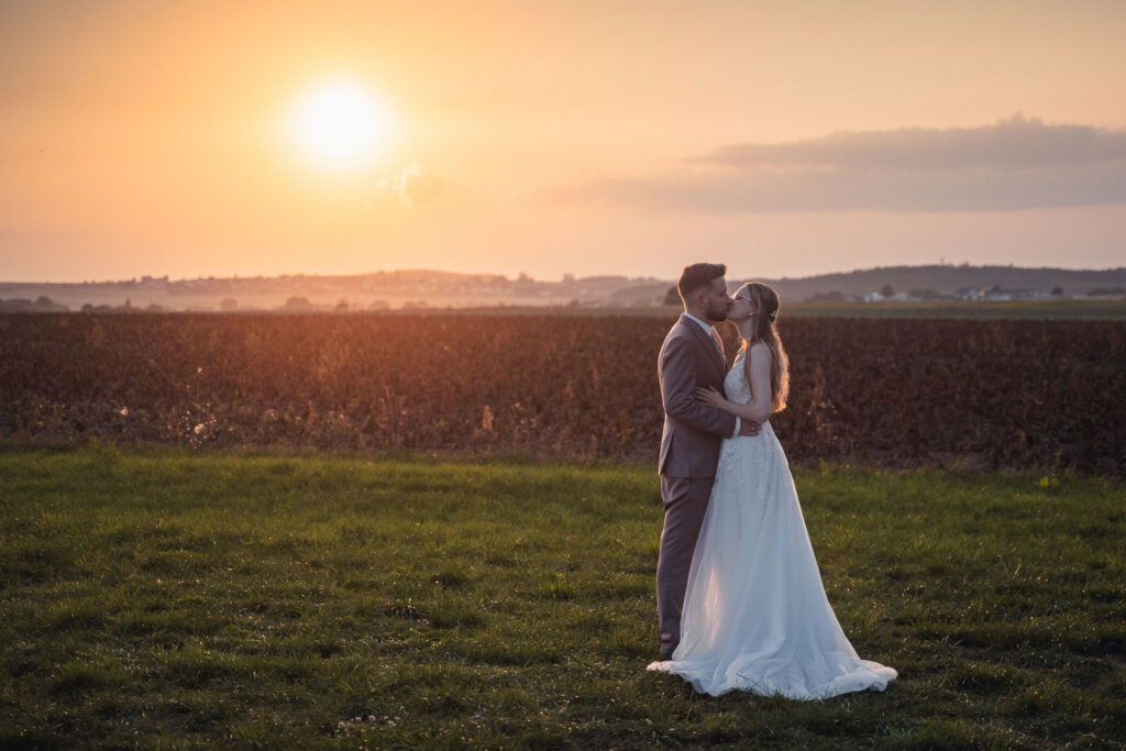 Hochzeitsfotos Sonnenuntergang