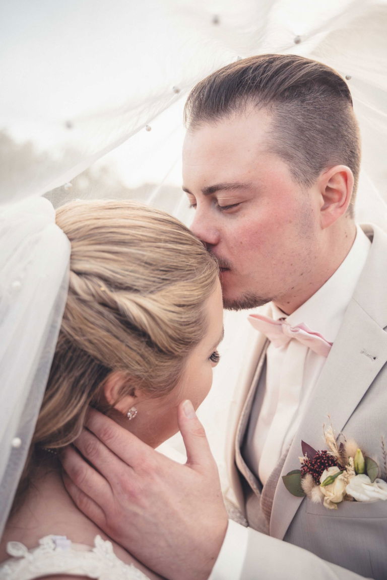 Brautpaarfotos Schleier