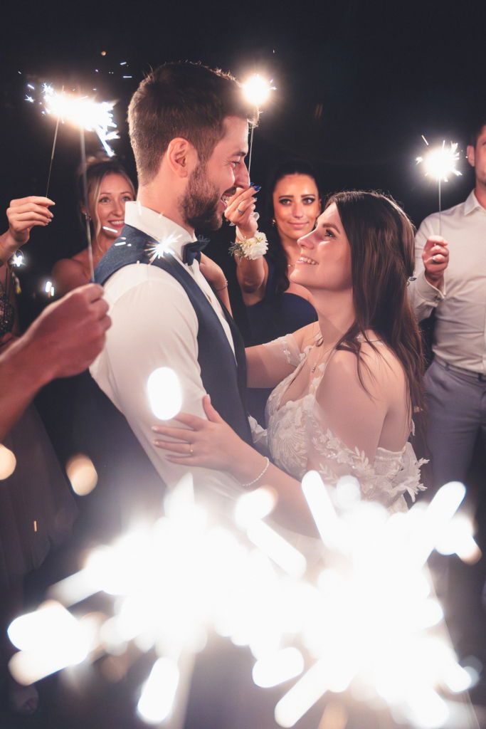 Hochzeitsfotos Wunderkerzen